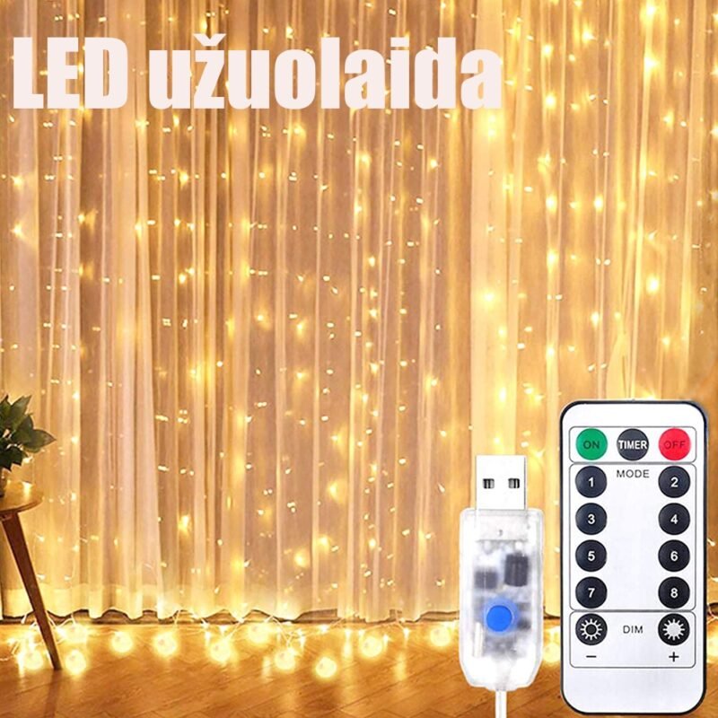 LED USB užuolaida - girlianda