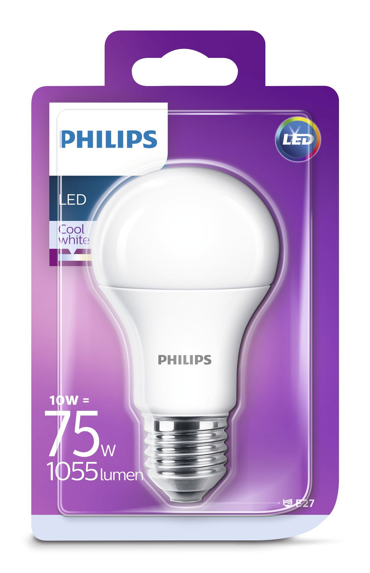 Šviesos diodų lemputė PHILIPS 9,5/10 W (=75W) E27 A60 4000K 1055lm