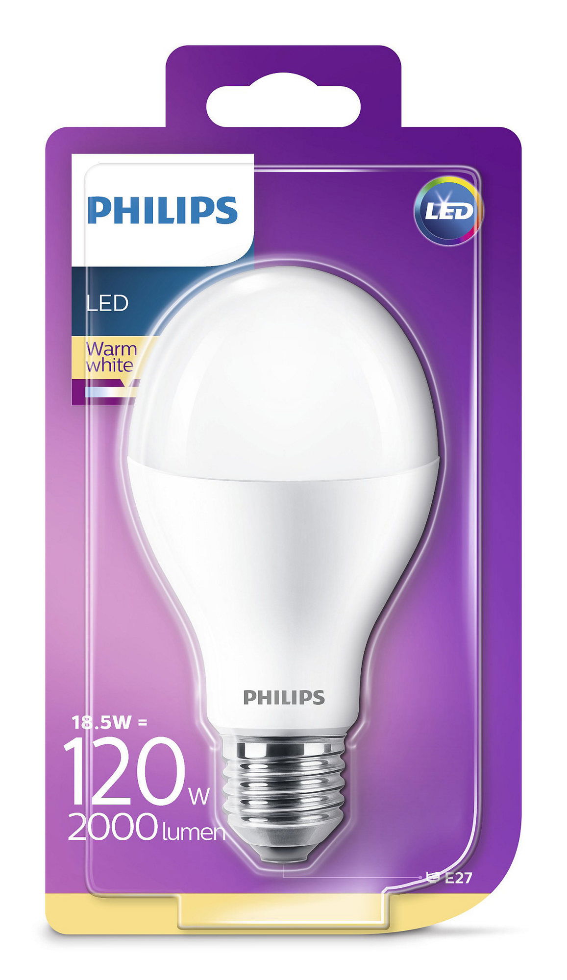 Šviesos diodų lemputė PHILIPS, A67, 13 W, E27, 2000 lm, 2700K, atitinka 120 W