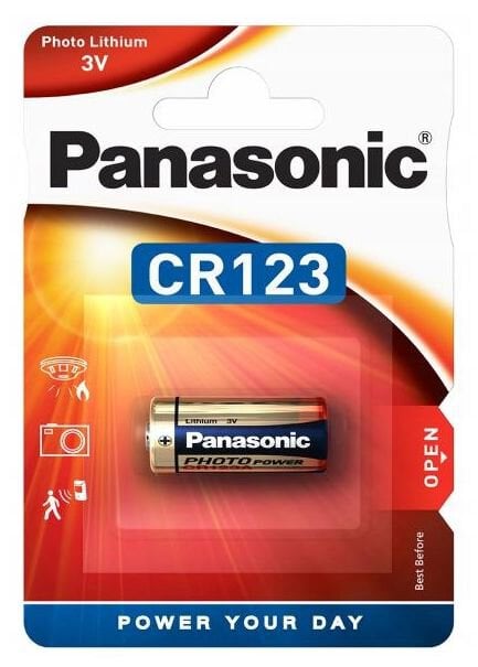 Baterija Panasonic Lithium CR123 (1 vnt.)