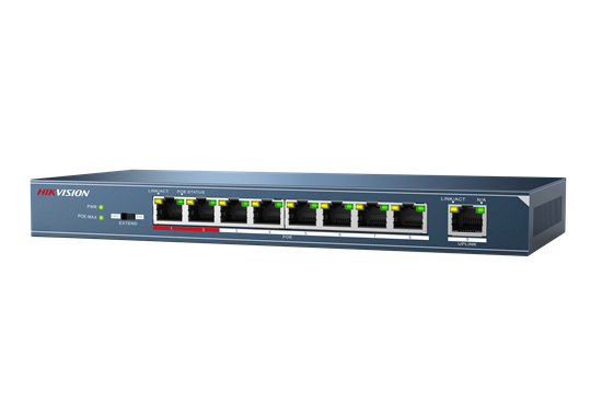8 prievadų, 8 PoE komutatorius Hikvision DS-3E0109P-E(C)