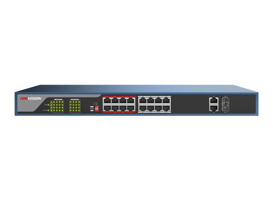 16 prievadų, 16 PoE komutatorius Hikvision DS-3E0318P-E