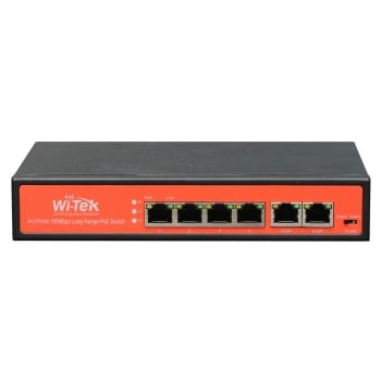 4 prievadų, 4 PoE komutatorius Wi-Tek WI-PS505V