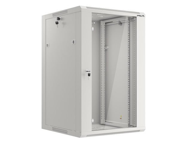 Komutacinė spinta 19" pakabinama 20U 600x600x1000 (RAL7035, Pramoninė)