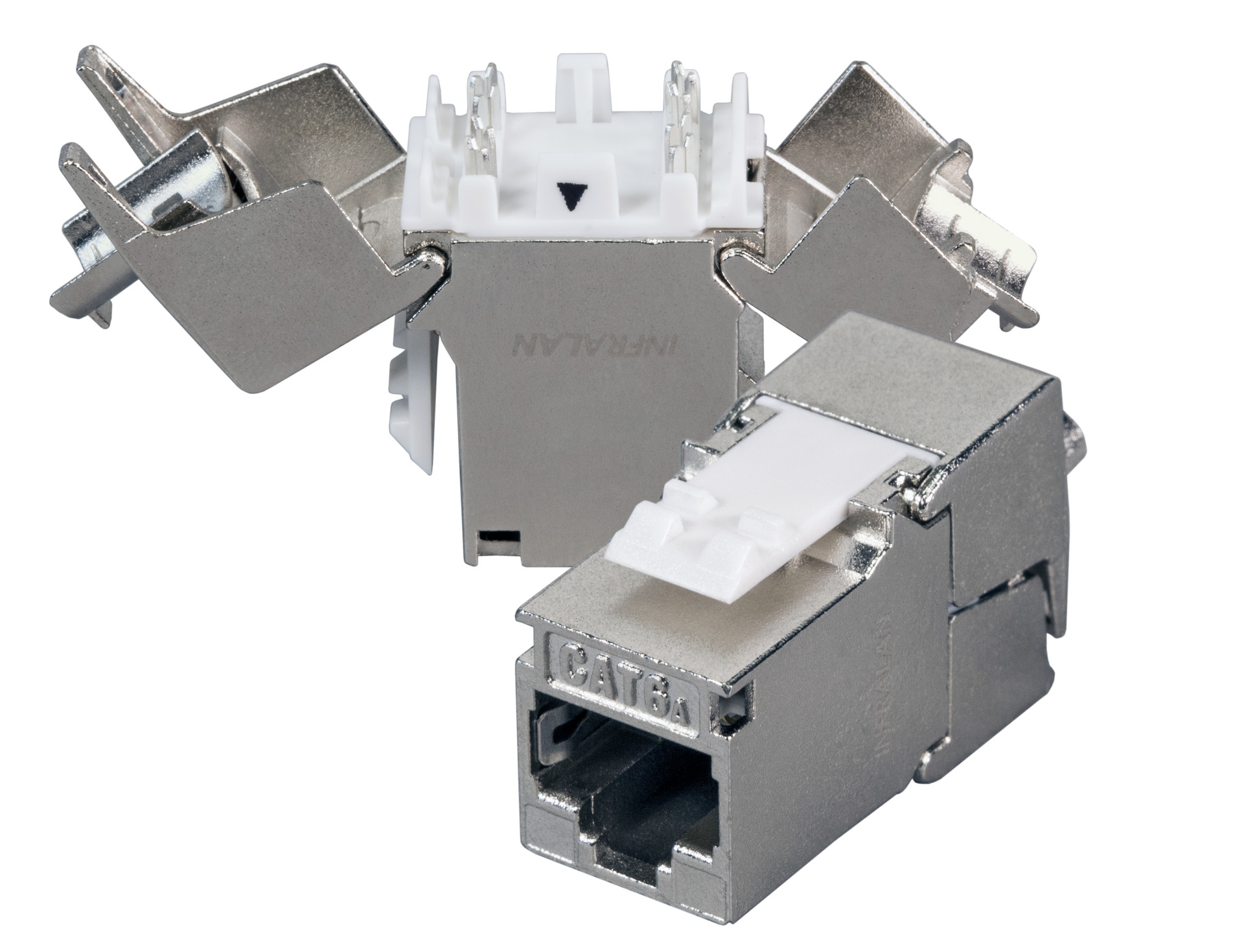 Lizdas RJ45 INFRALAN 6A cat SLIM IKS-6A-PVP-12