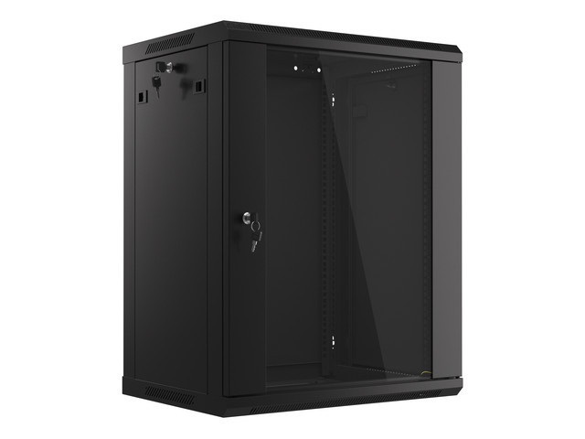 Komutacinė spinta 19'' pakabinama 15U 600x450x770 (nesurinkta, juoda)