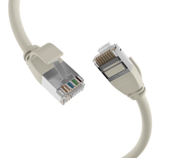 Patch cable (1m, UTP, CAT6, gray, industrial)