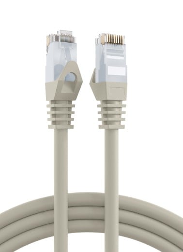 Patch cable (0.25m, UTP, CAT6, LSHZ, PVC, gray)