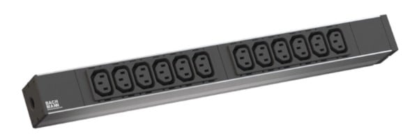 Maitinimo panelė 19'' spintai (12xC13, 220V, įeinanti jungtis schuko)