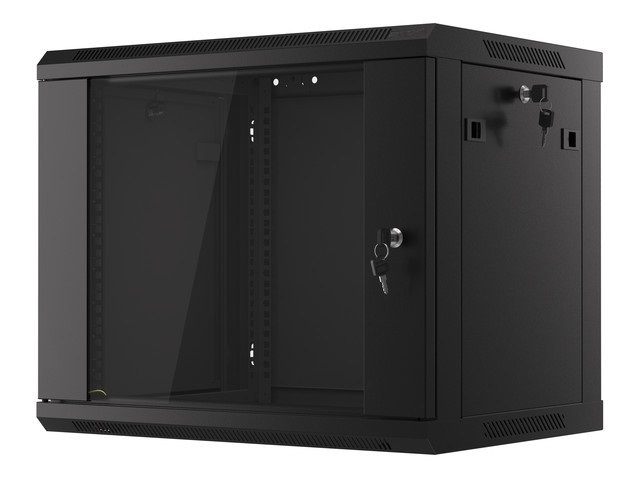 Komutacinė spinta 19'' pakabinama 9U 600x450x503 (nesurinkta, juoda)