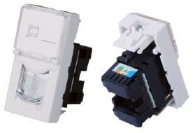 Lizdas RJ45 UTP keystone tipo montuojamas į apdaila Cat 5e 45x22,5mm