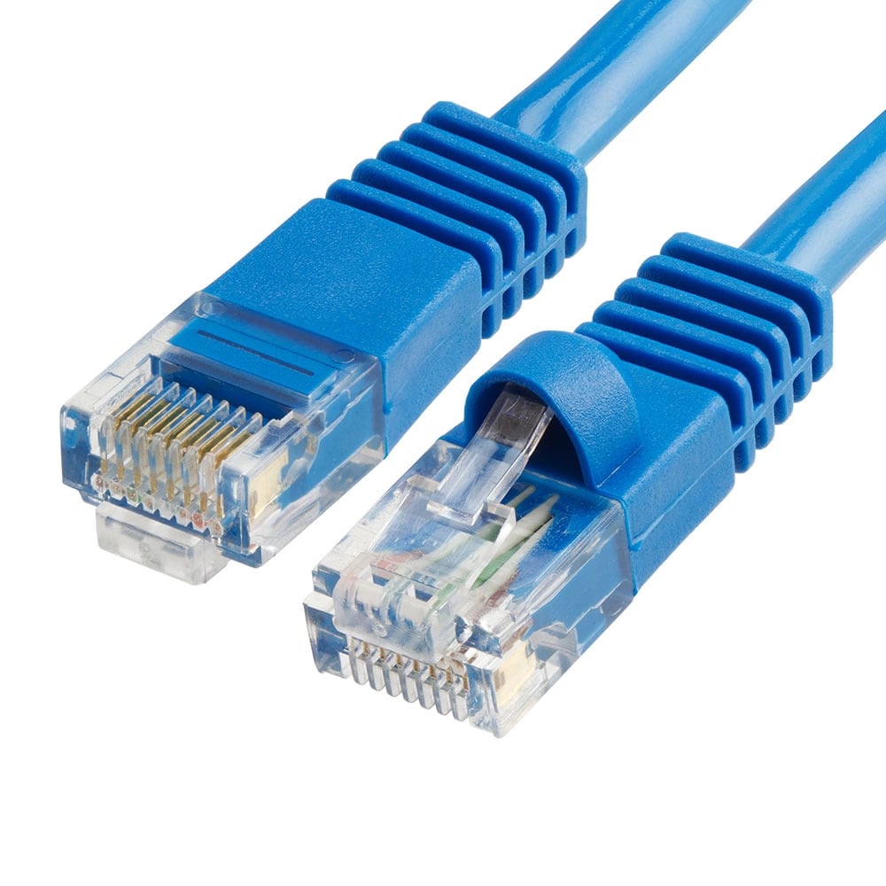 UTP patch kabelis PVC CAT5e 0.5m (mėlyna)