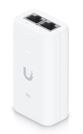 Adapteris (injector) PoE UBIQUITI U-POE-af 48V-15W 0.32A (gigabit)