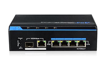 4 prievadų, 4 PoE pramoninis komutatorius UTEPO UTP7204E-POE-A1