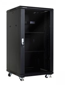 Komutacinė spinta 19" 22U 600x600x1166 (juoda, pastatoma)