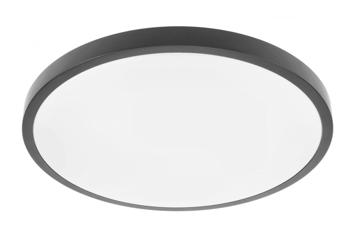ATOL LED lubinis šviestuvas (32W, 2560lm, 4000K, juodas, apvalus) GTV LD-ATOL32W-NW-10