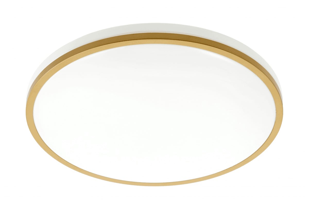Šviestuvas lubinis apvalus auksinis TULA LED (24W, 1680lm, IP44, 4000K) GTV LD-TUL24W-NW-00