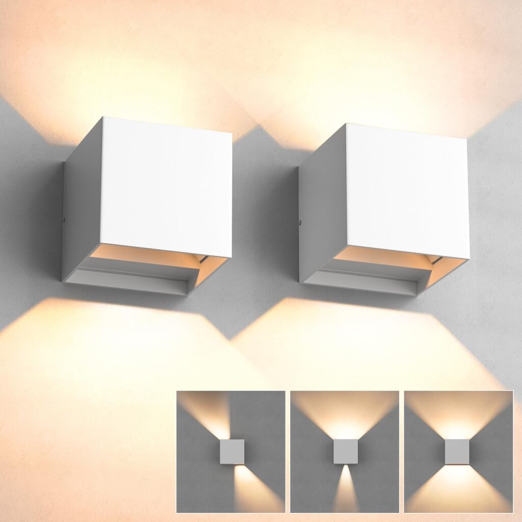 2 vnt. LED įkraunami sieniniai šviestuvai 12W A