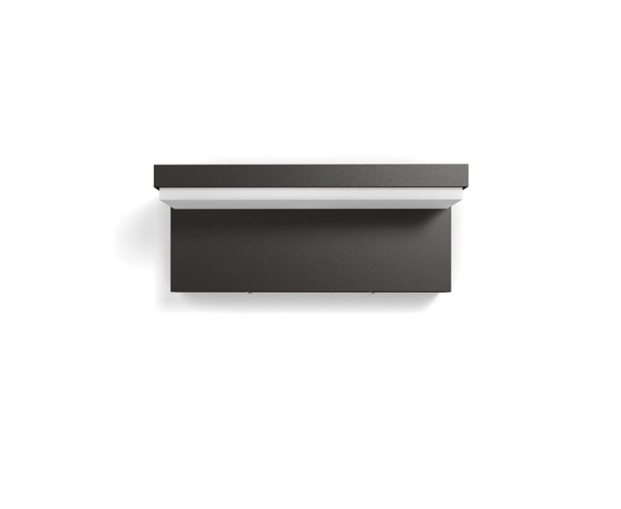 Sieninis LED lauko šviestuvas PHILIPS Bustan, IP44,9W, 4000K, 1000lm, antracito spalvos