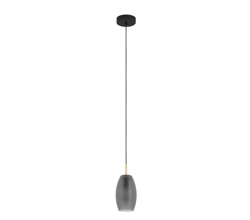 Pakabinamas šviestuvas EGLO Batista, 1 x E27, 40W, juodos sp., ø12 x h110 cm