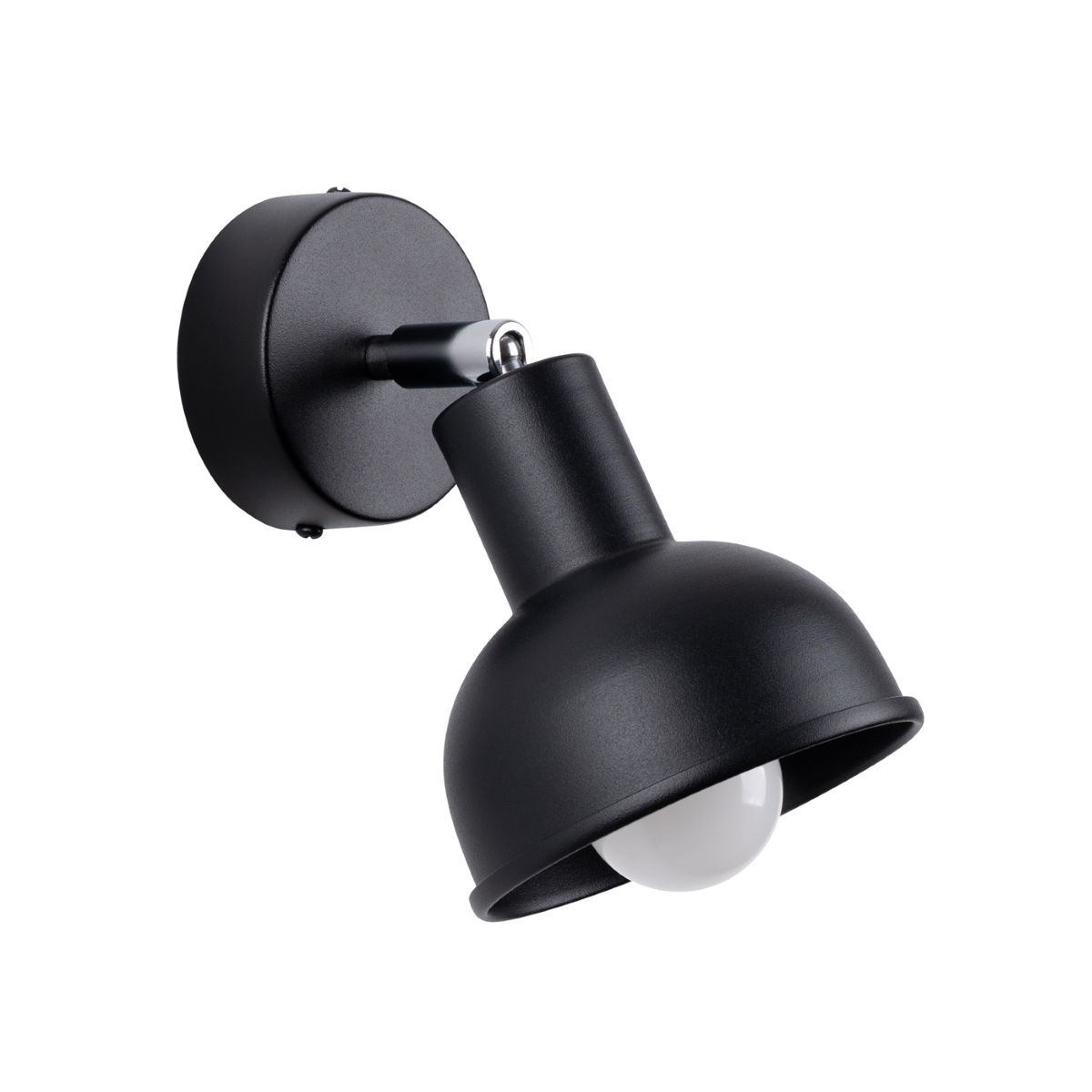 Sieninis šviestuvas SOLLUX ELBA, 1xE27, max 15 W LED, juodas