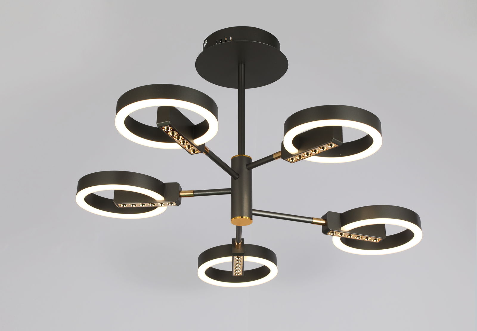 Lubinis LED šviestuvas BALTIK GAISMA MX55482/5 BLK,  50W, 3000-6000K, 1937 lm, ∅72x53cm