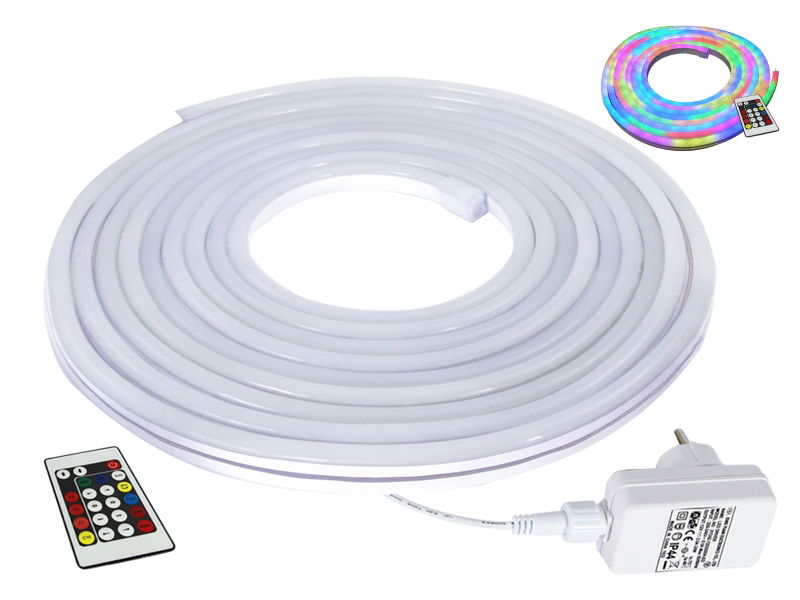 LED juostos rinkinys SPECTOR LIGHT,IP67,40W,RGB neoninė šviesa,valdoma pulteliu,5m,60LED/m