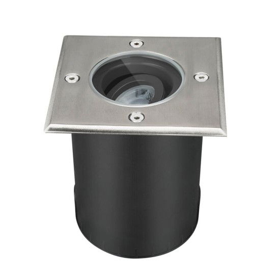 Lauko šviestuvas į grindinį KANLUX BERG AD-7L, IP67 IK10, GU10 max 7W chromo sp ø13x16,4cm