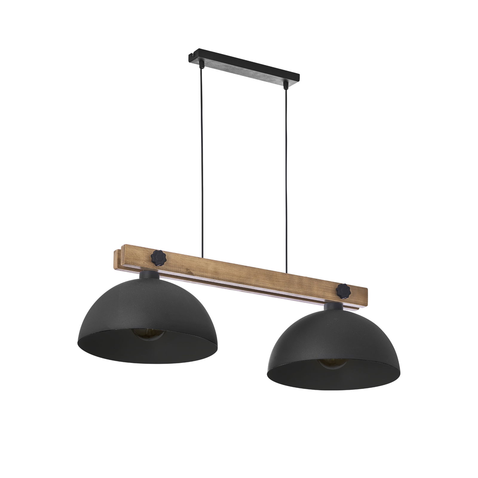 Pakabinamas šviestuvas TK LIGHTING OSLO BLACK 2, 2xE27, LED Max 15W