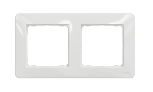 Dvivietis rėmelis SCHNEIDER Sedna Design, baltas; SDD311802