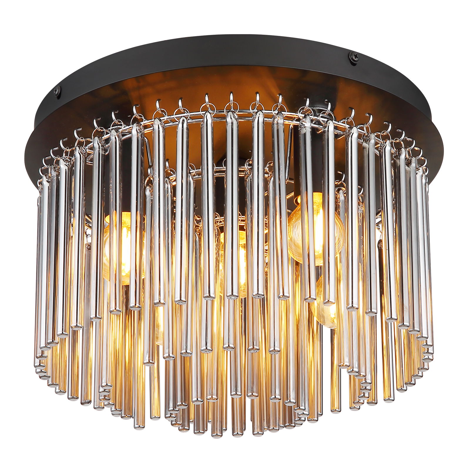 Lubinis šviestuvas GLOBO GORLEY, 5xE14, 40W, 230V, metalinis, juodos sp, ø32x23cm