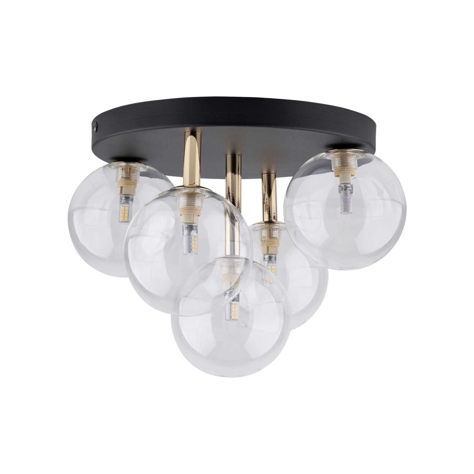Lubinis šviestuvas TK LIGHTING NILOS BLACK/GOLD 5, 5xG9  LED max 6W