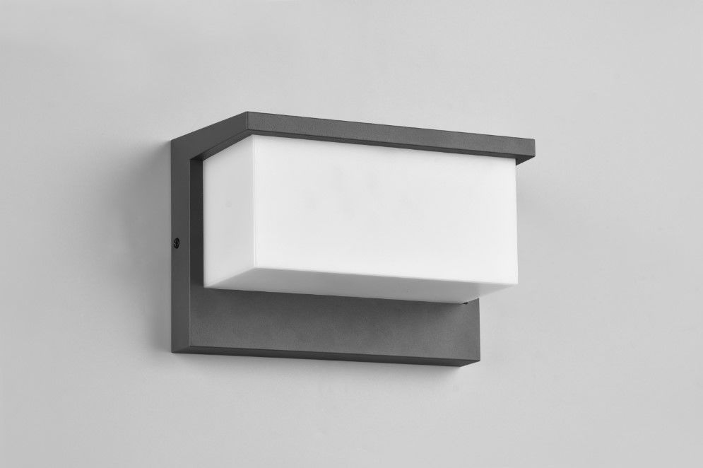 Sieninis LED lauko šviestuvas TRIO Nestos, IP54,13W, 3000 K, 1300 lm, antracito sp, 23 x h15 cm