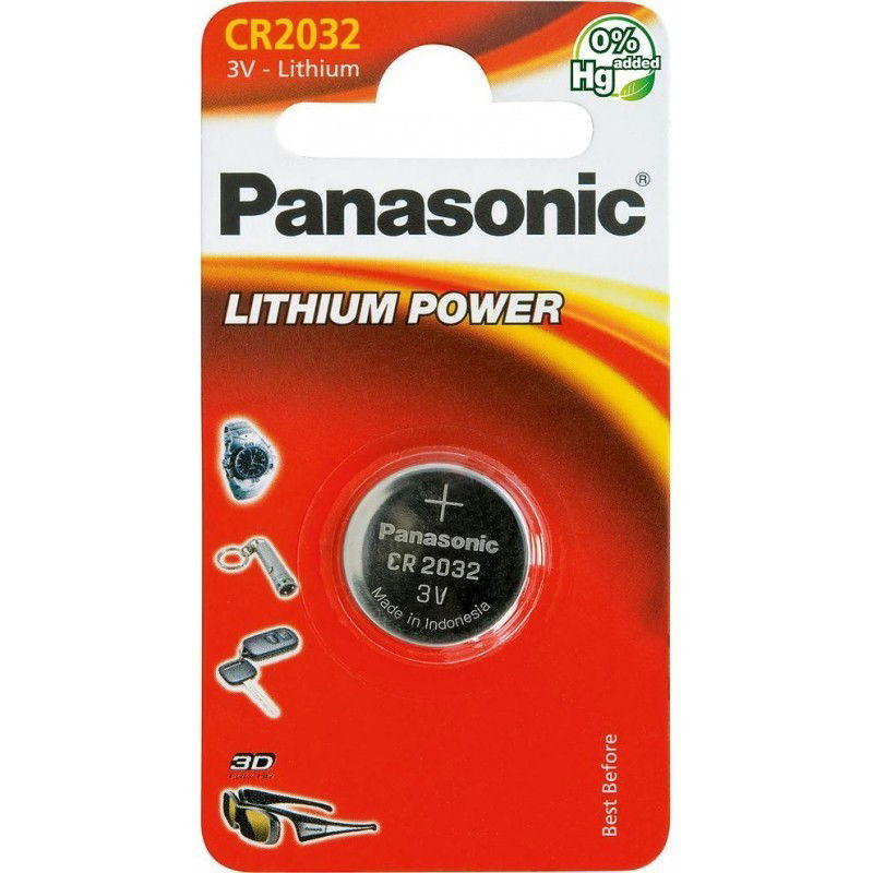 "Panasonic CR2032-1BB" lizdinė pakuotė 1 vnt.