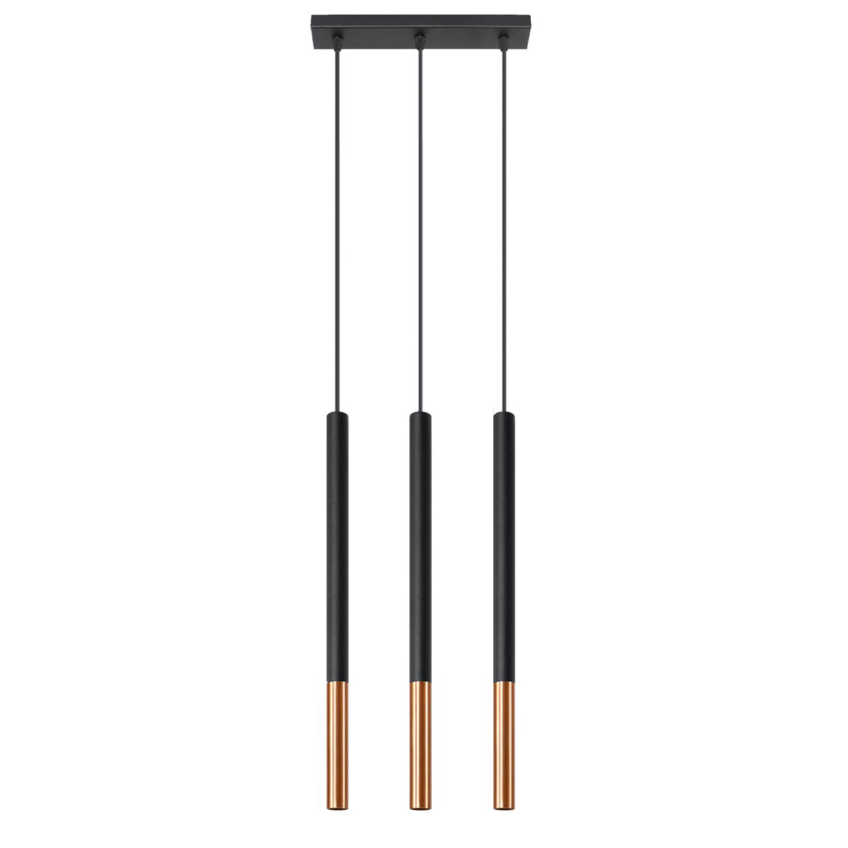 Pakabinamas šviestuvas SOLLUX MOZAICA 3L juoda/vario, 12 W