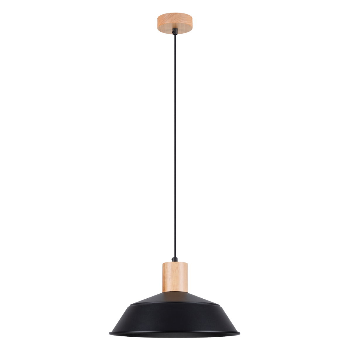 Pakabinamas šviestuvas SOLLUX FANO, 1xE27, max 15 W LED, juodas