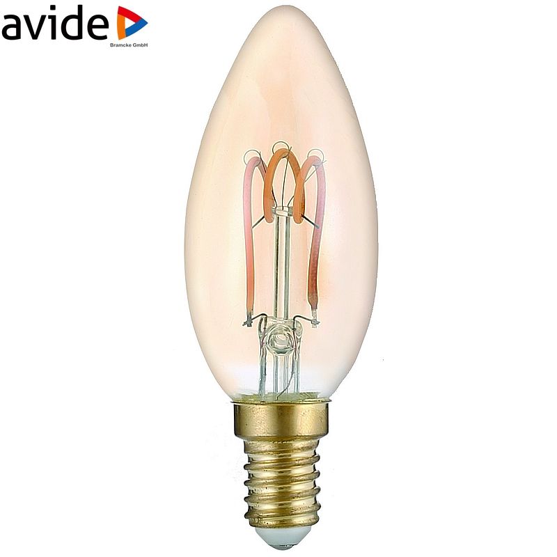 Dekoratyvinė LED lemputė AVIDE SOFT FILAMENT, E14 žvakė, 3W (=19W), 2700K, 180 lm