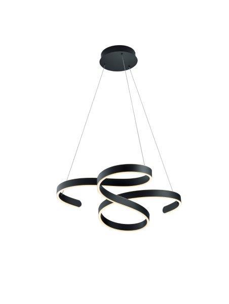 Pakabinamas LED šviestuvas TRIO FRANCIS, 48 W, 5600lm, 3000K, dimeriuojamas, juodas, ø72cm