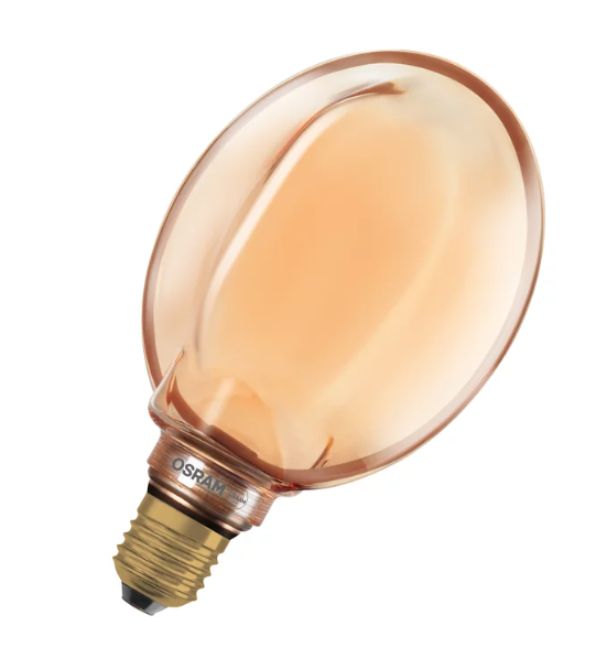 Dekoratyvinė LED lemputė OSRAM O-FILAMENT, G130, E27, 4W, 1800K, 110lm, dimeriuojama