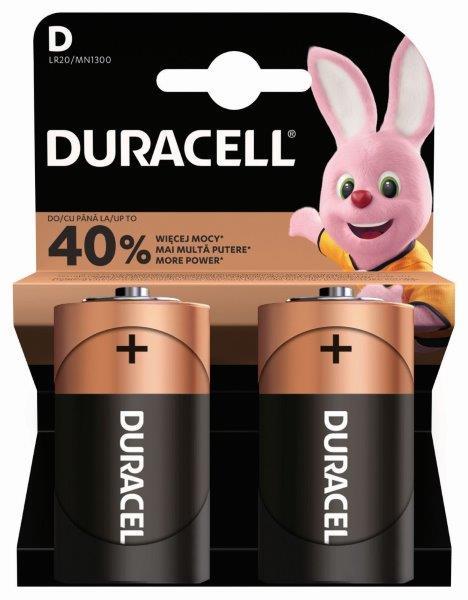 Duracell MN 1300 Basic D (LR20) lizdinė plokštelė 2vnt.