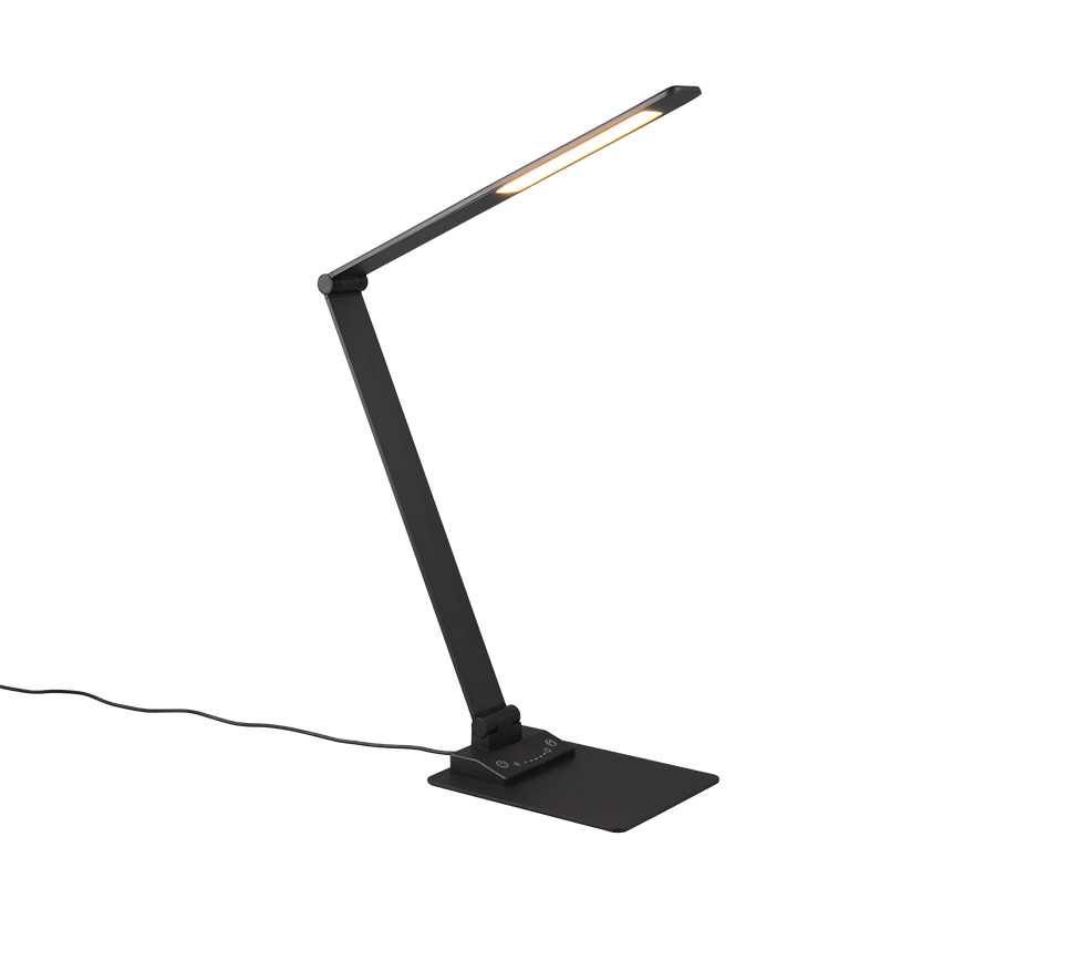 Stalinis LED šviestuvas TRIO TRAVIS, 13 W, 700 lm, 3000 - 6500 K, juodos sp., 45x14,5x37cm
