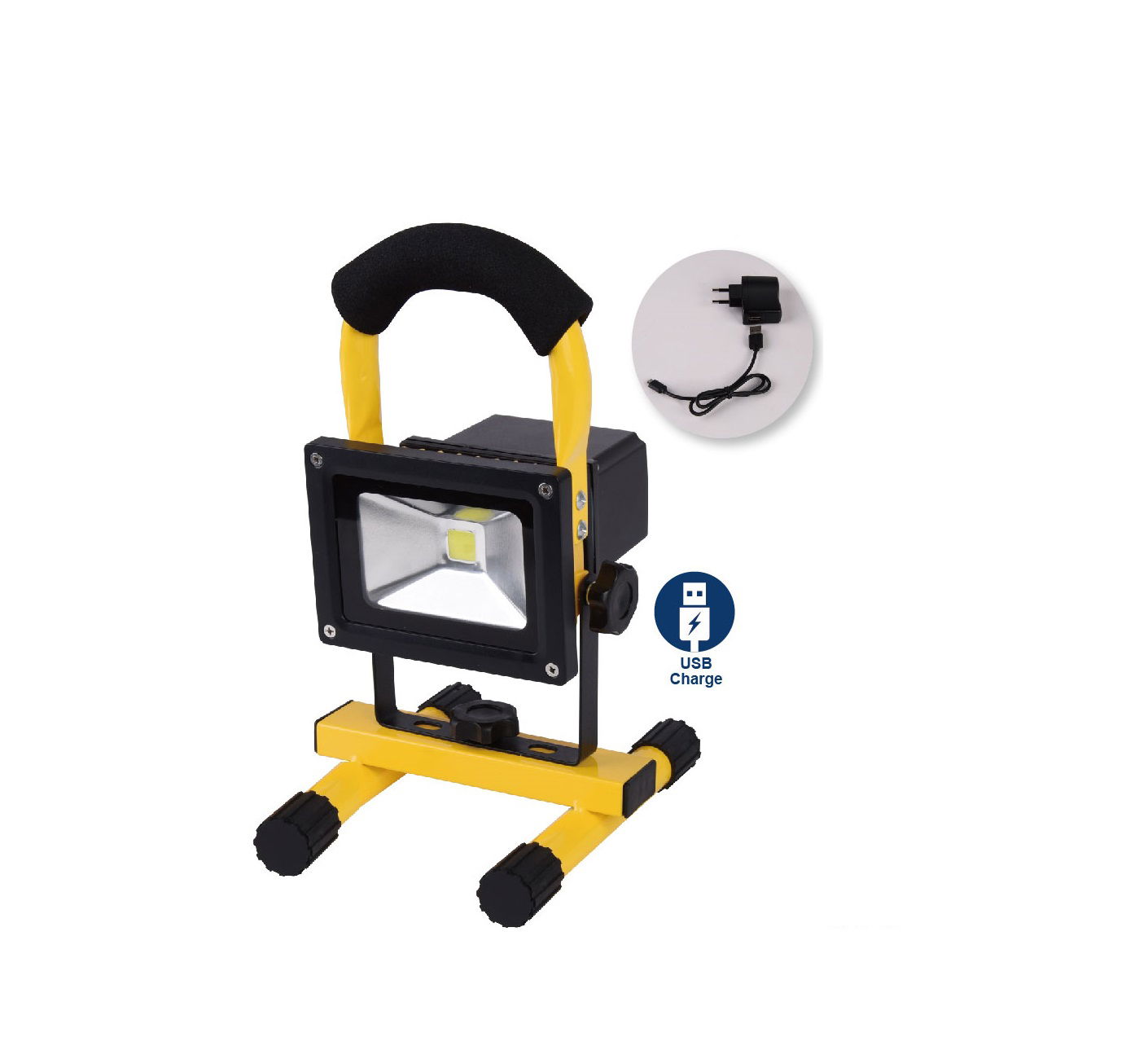 Įkraunamas nešiojamas LED prožektorius su stovu SPECTOR LIGHT, 20W,6500K,1200lm,naud., laikas 3 val.