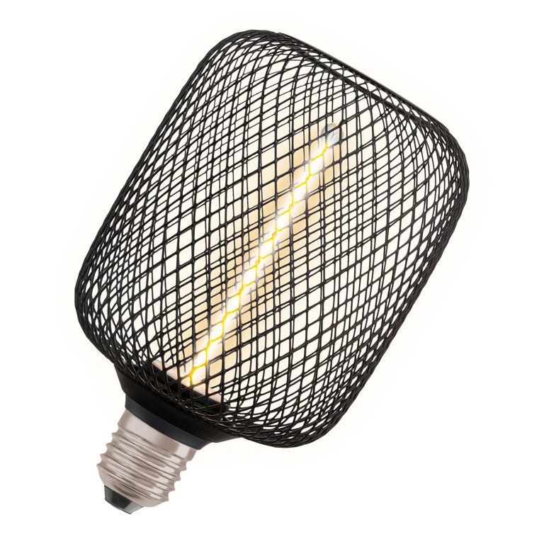 Dekoratyvinė LED lemputė OSRAM DECO, E27 SQ100BK, 3,5 W, 1800K, 150 lm, NON-DIM, juodos sp