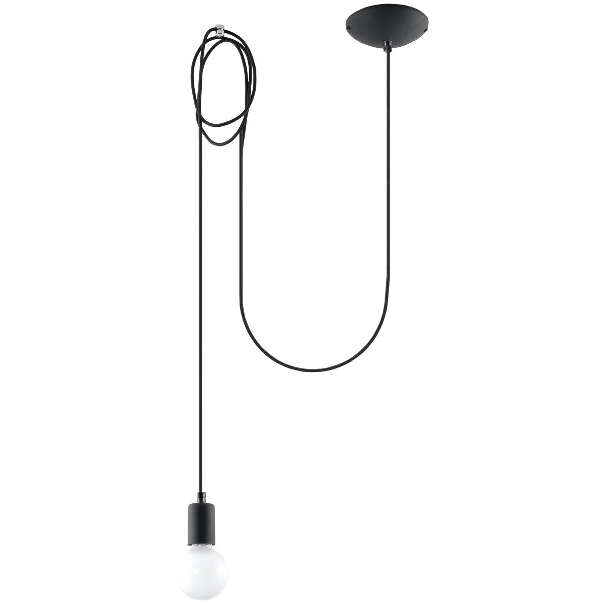 Pakabinamas šviestuvas SOLLUX EDISON 1 juodas, 60 W