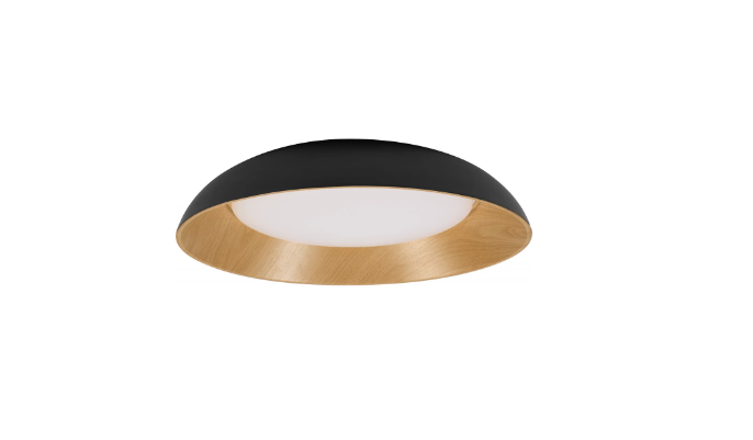 Lubinis LED šviestuvas LEDVANCE ORBIS ALVA, 36W 3000K 4700lm Click DIM juodos sp 50,5x14cm