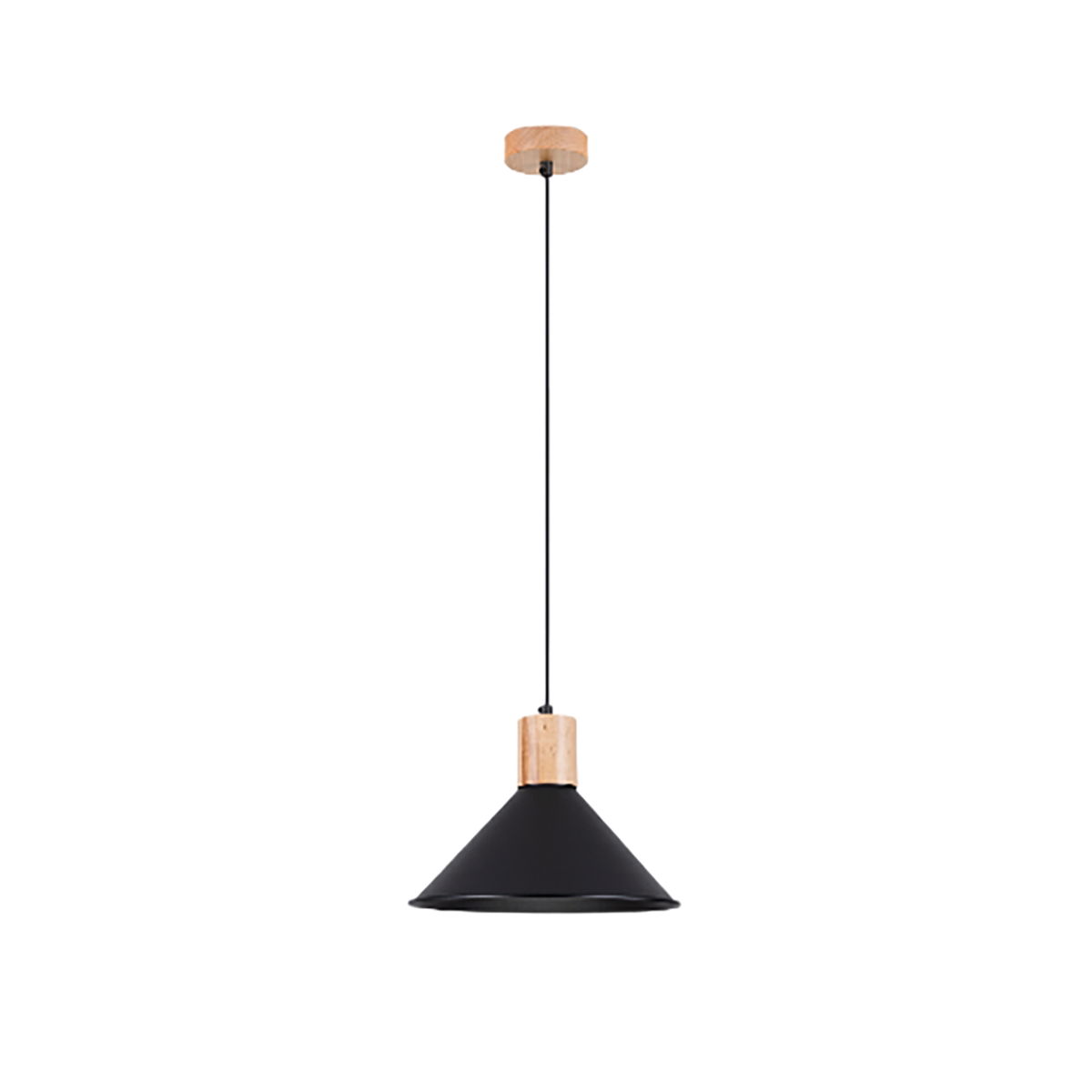 Pakabinamas šviestuvas SOLLUX JAGA, 1xE27, max 15 W LED, juodas