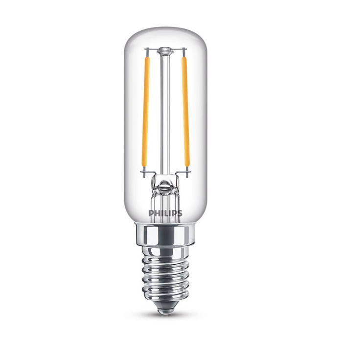 Gartraukio LED lemputė PHILIPS CLASSIC, E14, T25, 2,1 W (=25W), 2700 K,250 lm