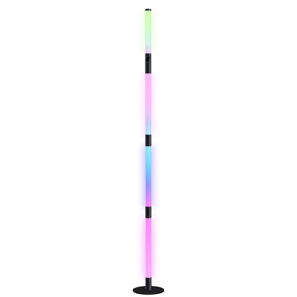 LED Grindų Lampa su Nuotolinio Valdymo Pulteliu | Reguliuojamo Ryškumo, Muzikos Sinchronizacija, Scenos Režimai, Skirta Svetainei ir Miegamajam, Tamsiai Pilka