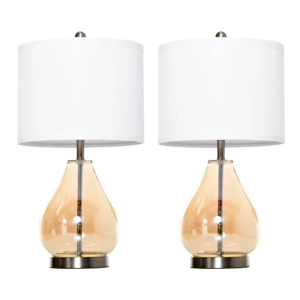 2 naktinių šviestuvų rinkinys su E27 lizdu, 40 W, Ø30 x 56H cm
