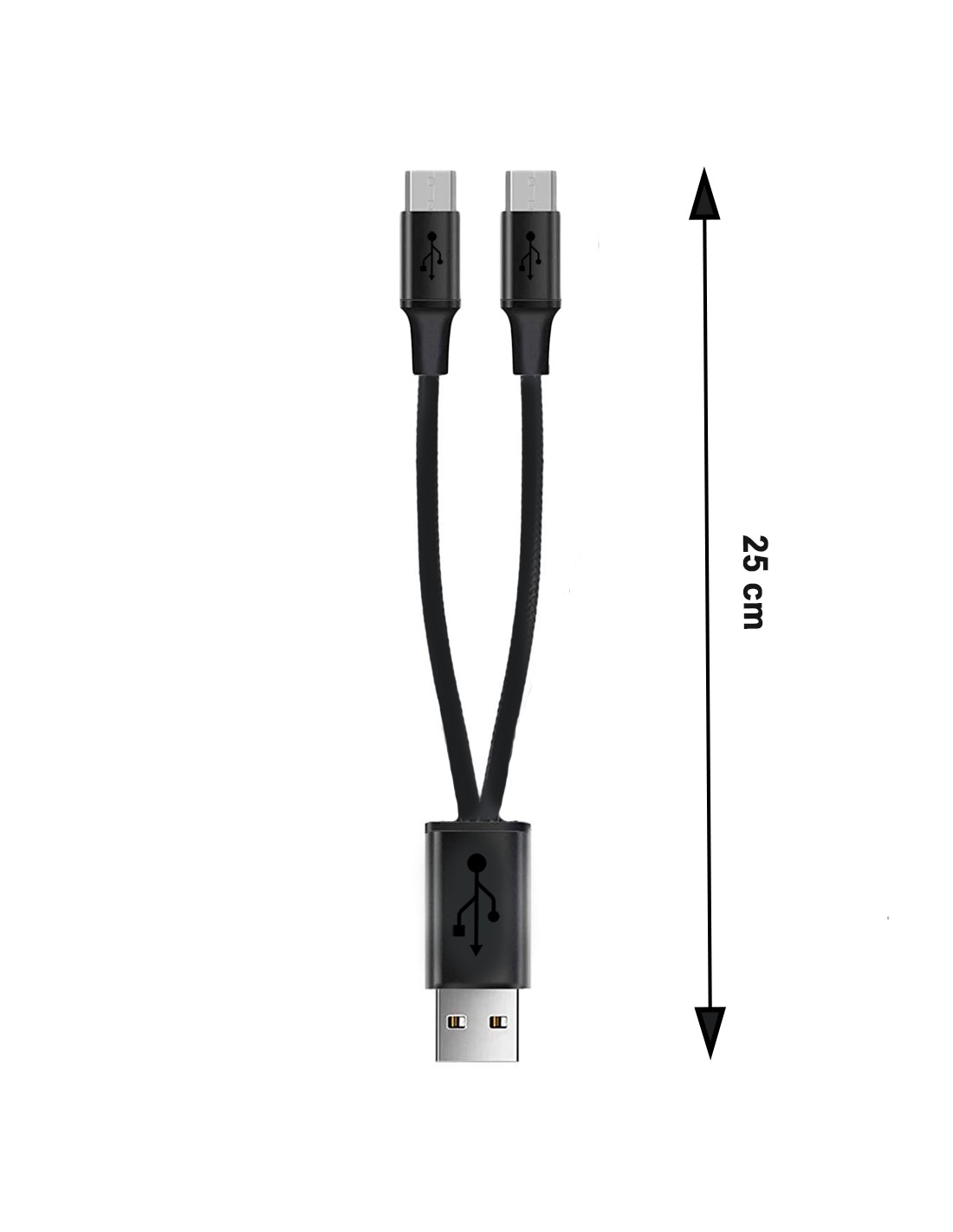 USB laidas į Micro USB jungtį 2,4Ah 0,25m
